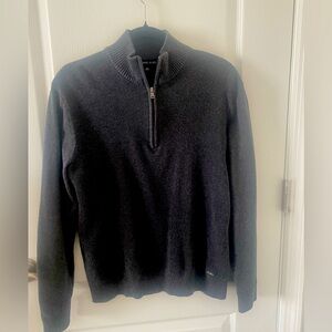 Michael Kors Men's Charcoal Half-Zip Sweater